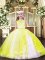 Scoop Sleeveless Tulle Little Girl Pageant Gowns Lace Zipper