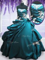 Spectacular Sleeveless Appliques and Pick Ups Lace Up Sweet 16 Dress