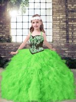 Fantastic Party Dress for Girls Party and Wedding Party with Embroidery and Ruffles Straps Sleeveless Lace Up(SKU PAG1342-4BIZ)