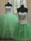 Three Piece Sweetheart Sleeveless Tulle 15 Quinceanera Dress Beading Lace Up