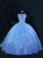 Spectacular Tulle and Sequined Sleeveless Sweet 16 Dresses and Beading(SKU PSSW1121-4BIZ)