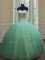 Great Apple Green Sweetheart Lace Up Beading Quince Ball Gowns Sleeveless