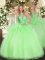 Luxurious Halter Top Sleeveless Ball Gown Prom Dress Floor Length Beading Organza
