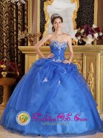 Herodsfoot Cornwall Elegant Blue Quinceanera Dress With sexy Sweetheart Neckline