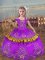 Floor Length Ball Gowns Sleeveless Purple Girls Pageant Dresses Lace Up