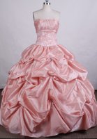 Exquisite Ball Gown Strapless Floor-length Taffeta Quinceanera Dresses Style FA-C-043