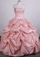 Exquisite Ball Gown Strapless Floor-length Taffeta Quinceanera Dresses Style FA-C-043