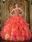 Melbourne Florida/FL The Brand New Style Beading and Ruffles Decorate Bodice Multi-Color Quinceanera Dress For Winter Strapless The Brand New Style Organza Ball Gown