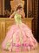 Pikeville Kentucky/KY Cheap Multi-Color Quinceanera Dress With One Shoulder Ruffled Decorate In Custom Made Dress