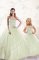 Stunning Sleeveless Beading Lace Up Vestidos de Quinceanera