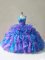 Fashionable Multi-color Straps Zipper Beading and Ruffles Sweet 16 Dresses Sleeveless