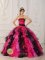 Fenwick Island Delaware/ DE Ruffles Strapless Multi-color Quinceanera Gowns With Appliques Tulle For Sweet 16