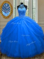 Halter Top Sleeveless Beading Lace Up Vestidos de Quinceanera(SKU PSSW077-5BIZ)