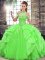 Organza Sleeveless Floor Length Vestidos de Quinceanera and Beading and Ruffles