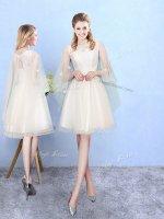 Half Sleeves Lace Up Knee Length Lace Vestidos de Damas(SKU BMT0334ABIZ)