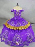 Embroidery Vestidos de Quinceanera Purple Lace Up Sleeveless(SKU PSSW1158-13BIZ)