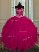 Sweetheart Sleeveless Tulle Quinceanera Dresses Beading and Ruffles Lace Up(SKU PSSW022-6BIZ)