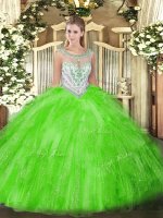 Zipper Sweet 16 Dress Beading and Ruffles Sleeveless Floor Length(SKU SJQDDT1316002-3BIZ)
