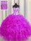 Best Selling Visible Boning Beaded Bodice Sleeveless Beading and Ruffles Lace Up Quinceanera Gown
