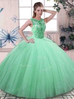 Apple Green Sleeveless Beading Floor Length Quinceanera Dresses(SKU YSQD079-3BIZ)