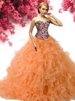 Organza Sleeveless Floor Length Quinceanera Gowns and Beading and Ruffles(SKU YYPJ067-2BIZ)