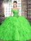 Luxury Sleeveless Tulle Lace Up Ball Gown Prom Dress for Military Ball and Sweet 16 and Quinceanera