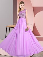 Delicate Lilac Scoop Neckline Beading and Appliques Quinceanera Court of Honor Dress Sleeveless Backless(SKU BMT0376-2BIZ)