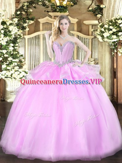 Sweetheart Sleeveless Organza Quinceanera Dresses Beading Lace Up - Click Image to Close