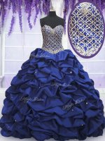 Luxurious Sleeveless Lace Up Floor Length Beading and Pick Ups 15th Birthday Dress