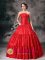 Weston FL Strapless Pleating SweetRed Quinceanera Dama Dress Custom Made
