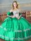 Sweetheart Sleeveless Lace Up Quince Ball Gowns Turquoise Satin