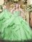 Edgy Floor Length Green Ball Gown Prom Dress Sweetheart Sleeveless Lace Up