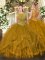 Brown Sweet 16 Quinceanera Dress Sweet 16 and Quinceanera with Beading Scoop Sleeveless Zipper