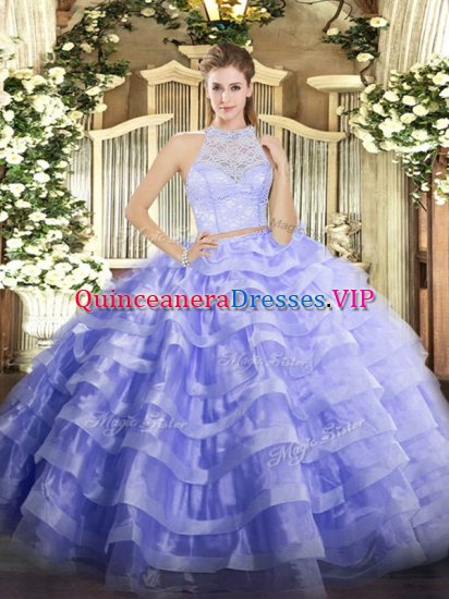 Sexy Sleeveless Lace and Ruffled Layers Zipper Ball Gown Prom Dress - Click Image to Close