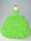 High Class Floor Length Ball Gown Prom Dress Straps Sleeveless Side Zipper