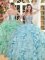 Admirable Floor Length Light Blue Quince Ball Gowns Sweetheart Sleeveless Lace Up