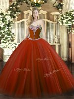 Sleeveless Beading Lace Up 15th Birthday Dress