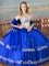 Clearance Royal Blue Sleeveless Beading and Embroidery Floor Length Vestidos de Quinceanera