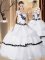 One Shoulder White Ball Gowns Appliques and Hand Made Flower Sweet 16 Dress Lace Up Organza Sleeveless Floor Length