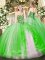 Vintage Sleeveless Beading and Ruffles Lace Up Vestidos de Quinceanera