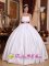 Andrews TX White New Beaded Ribbon Elegant Quinceanera Dress