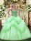 Elegant Sweetheart Neckline Beading and Appliques and Ruffles Quinceanera Gown Sleeveless Lace Up