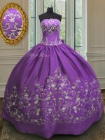 Eggplant Purple Lace Up 15th Birthday Dress Embroidery Sleeveless Floor Length(SKU PSSW079-2BIZ)