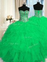 Floor Length Ball Gowns Sleeveless Turquoise Ball Gown Prom Dress Lace Up(SKU PSSW0351-3BIZ)