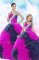 Exquisite Sequins Pick Ups Floor Length Multi-color 15th Birthday Dress Sweetheart Sleeveless Lace Up