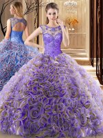 Scoop Multi-color Lace Up Sweet 16 Dress Beading Sleeveless Brush Train(SKU SJQDDT894002BIZ)