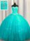 Sequined Sleeveless Court Train Lace Up Beading and Appliques Sweet 16 Dress