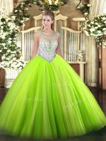 Custom Made Sleeveless Floor Length Beading Zipper Quince Ball Gowns with(SKU SJQDDT1311002-3BIZ)