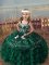 High Class Dark Green Organza Lace Up Custom Made Pageant Dress Sleeveless Floor Length Embroidery and Ruffled Layers
