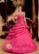 Elegant Beat Coral Red Taffeta Quinceanera Dress For Meeker Colorado/CO Strapless Appliques Ball Gown